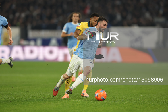 Fuentes Mario Gila of Lazio plays during the Coppa Italia soccer match round of 16 between SS Lazio and AC Milan at Stadio Olimpico in Rome,... by Ciro De Luca/NurPhoto