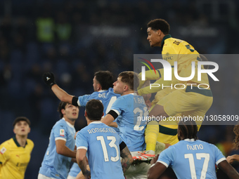 Koni De Winter of Milan plays during the Coppa Italia soccer match, round of 16, between SS Lazio and AC Milan at Stadio Olimpico in Rome, I... by Ciro De Luca/NurPhoto