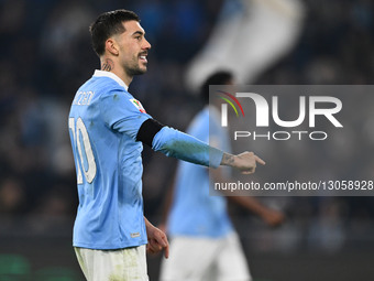 Mattia Zaccagni of S.S. Lazio celebrates after scoring the goal to make it 0-0 during the round of 16 of the Coppa Italia Frecciarossa betwe... by Domenico Cippitelli/NurPhoto