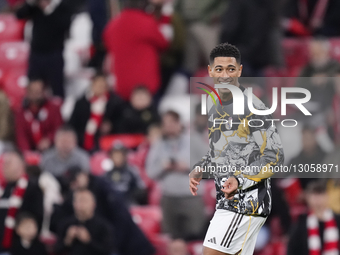 Jude Bellingham central midfield of Real Madrid and England during the warm-up before the La Liga EA Sports match between Athletic Club and... by Jose Breton/NurPhoto