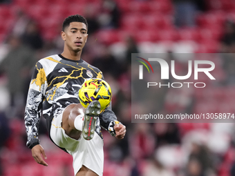 Jude Bellingham central midfield of Real Madrid and England during the warm-up before the La Liga EA Sports match between Athletic Club and... by Jose Breton/NurPhoto