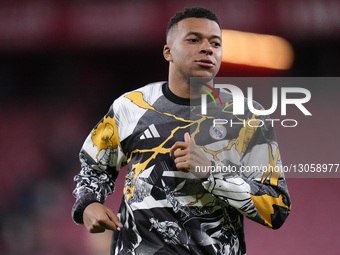 Kylian Mbappe centre-forward of Real Madrid and France during the warm-up before the La Liga EA Sports match between Athletic Club and Real... by Jose Breton/NurPhoto