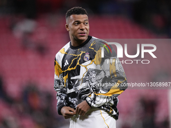 Kylian Mbappe centre-forward of Real Madrid and France during the warm-up before the La Liga EA Sports match between Athletic Club and Real... by Jose Breton/NurPhoto