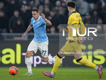 Adam Marusic of S.S. Lazio is in action during the Coppa Italia round of 16 match between SS Lazio and AC Milan at Olimpico Stadium in Rome,... by Danilo Di Giovanni/NurPhoto