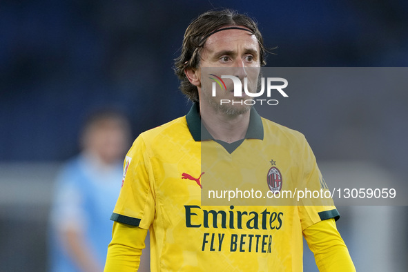 Luka Modric of AC Milan looks on during the Coppa Italia round of 16 match between SS Lazio and AC Milan at Olimpico Stadium in Rome, Italy,... by Danilo Di Giovanni/NurPhoto