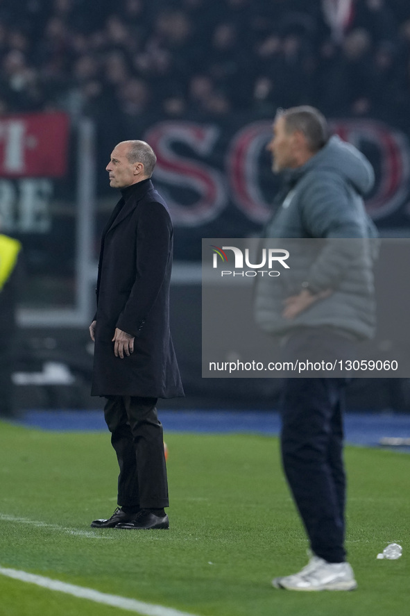 Massimiliano Allegri, head coach of AC Milan, reacts during the Coppa Italia round of 16 match between SS Lazio and AC Milan at Olimpico Sta... by Danilo Di Giovanni/NurPhoto