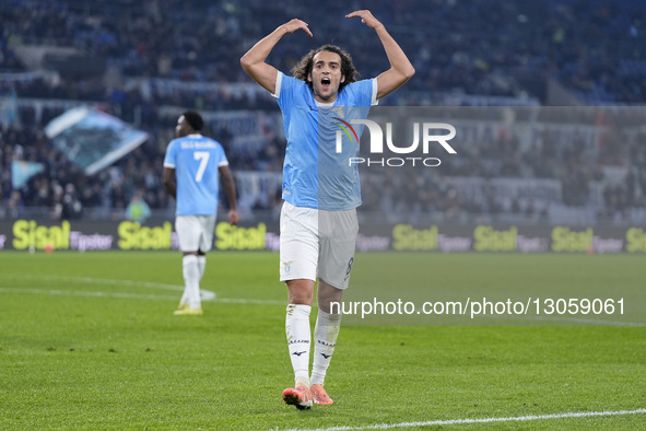 Matteo Guendouzi of S.S. Lazio celebrates the victory of the Coppa Italia round of 16 match between SS Lazio and AC Milan at Olimpico Stadiu... by Danilo Di Giovanni/NurPhoto