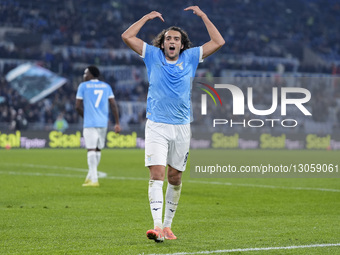 Matteo Guendouzi of S.S. Lazio celebrates the victory of the Coppa Italia round of 16 match between SS Lazio and AC Milan at Olimpico Stadiu... by Danilo Di Giovanni/NurPhoto