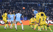 Mattia Zaccagni of S.S. Lazio scores a goal during the Coppa Italia round of 16 match betw...