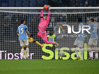 Christos Mandas of S.S. Lazio is in action during the round of 16 of the Coppa Italia Frecciarossa between S.S. Lazio and A.C. Milan at the... by Domenico Cippitelli/NurPhoto