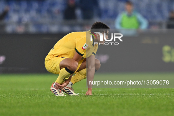 Samuele Ricci of A.C. Milan stands at the end of the match during the round of 16 of the Coppa Italia Frecciarossa between S.S. Lazio and A.... by Domenico Cippitelli/NurPhoto