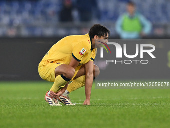 Samuele Ricci of A.C. Milan stands at the end of the match during the round of 16 of the Coppa Italia Frecciarossa between S.S. Lazio and A.... by Domenico Cippitelli/NurPhoto