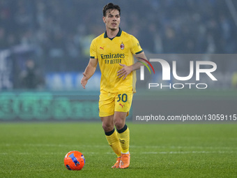 Ardon Jashari of AC Milan is in action during the Coppa Italia round of 16 match between SS Lazio and AC Milan at Olimpico Stadium in Rome,... by Danilo Di Giovanni/NurPhoto