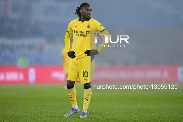 Rafael Leao of AC Milan looks on during the Coppa Italia round of 16 match between SS Lazio and AC Milan at Olimpico Stadium in Rome, Italy,... by Danilo Di Giovanni/NurPhoto