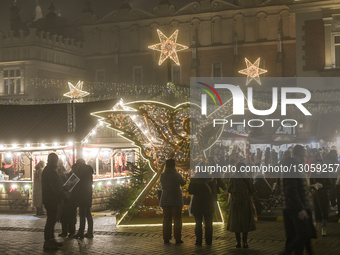 KRAKOW, POLAND – DECEMBER 4:
A view of the Christmas Market in Krakow’s UNESCO-listed Main Market Square, featuring festive stalls and holid... by Artur Widak/NurPhoto