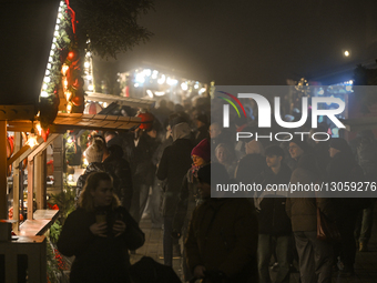 KRAKOW, POLAND – DECEMBER 4:
A view of the Christmas Market in Krakow’s UNESCO-listed Main Market Square, featuring festive stalls and holid... by Artur Widak/NurPhoto