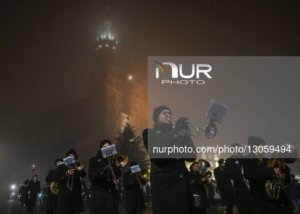 KRAKOW, POLAND – DECEMBER 4:
Students, staff and members of the mining community from the AGH University of Science and Technology join the... by Artur Widak/NurPhoto