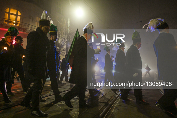 KRAKOW, POLAND – DECEMBER 4:
Students, staff and members of the mining community from the AGH University of Science and Technology join the... by Artur Widak/NurPhoto