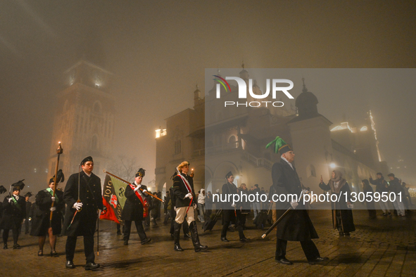 KRAKOW, POLAND – DECEMBER 4:
Students, staff and members of the mining community from the AGH University of Science and Technology join the... by Artur Widak/NurPhoto