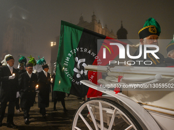 KRAKOW, POLAND – DECEMBER 4:
Students, staff and members of the mining community from the AGH University of Science and Technology join the... by Artur Widak/NurPhoto