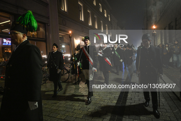 KRAKOW, POLAND – DECEMBER 4:
Students, staff and members of the mining community from the AGH University of Science and Technology join the... by Artur Widak/NurPhoto