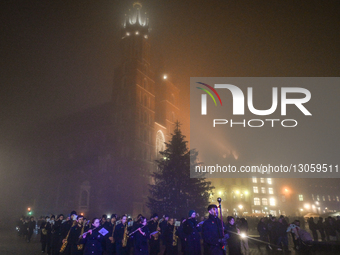 KRAKOW, POLAND – DECEMBER 4:
Students, staff and members of the mining community from the AGH University of Science and Technology join the... by Artur Widak/NurPhoto