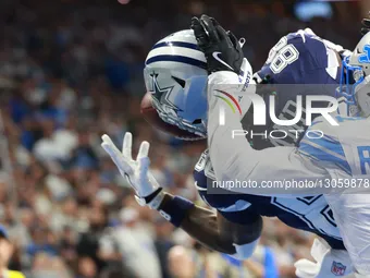 DETROIT,MICHIGAN-DECEMBER 4: Dallas Cowboys wide receiver CeeDee Lamb #88 misses a catch during the second half of an NFL football game betw... by Jorge Lemus/NurPhoto