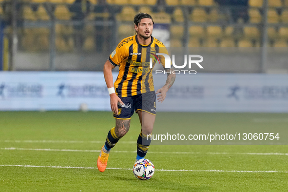 Andrea Giorgini of SS Juve Stabia during the Serie B match between SS Juve Stabia and Bari at Stadio Romeo Menti Castellammare Di Stabia Ita... by Franco Romano/NurPhoto