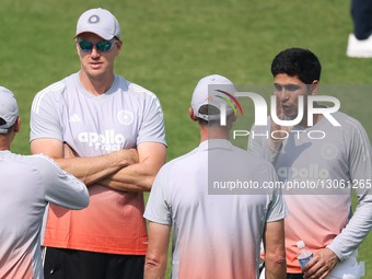 Shubman Gill, the captain of India, is with Morne Morkel, the bowling coach for the Indian Men's Cricket Team, at Eden Gardens in Kolkata, I... by Shubhajit Roy Karmakar/NurPhoto