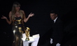 Model Heidi Klum co-hosts the 2026 World Cup draw and welcomes Argentina coach Lionel Esca...