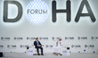 Qatar's Energy Minister and CEO of QatarEnergy, Saad Sherida al-Kaabi, speaks during the 2...