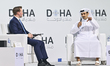 Qatar's Energy Minister and CEO of QatarEnergy, Saad Sherida al-Kaabi, speaks during the 2...