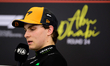 Oscar Piastri of the McLaren Formula 1 Team participates in a press conference after quali...