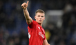 Zach Abbott of Nottingham Forest gestures to his team's supporters during the Premier Leag...