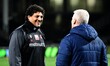 Karim Ghezal coaches the Lyon rugby team during their 14-23 defeat against Newcastle at th...