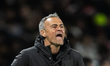 Luis Enrique coaches Paris Saint-Germain during the French L1 football match between Paris...