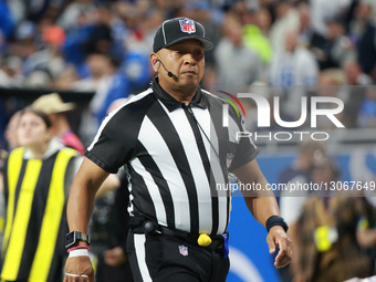 DETROIT,MICHIGAN-DECEMBER 4: Down judge Patrick Holt #106 is seen during the first half of an NFL football game between the Dallas Cowboys a... by Jorge Lemus/NurPhoto