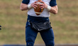 PAT MCQUAIDE (7) of the Villanova Wildcats stands in the pocket during an NCAA Football Ch...