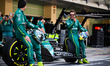 Fernando Alonso of the Aston Martin Aramco F1 Team participates in Race Day on Yas Island,...