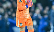 Bart Verbruggen, goalkeeper of Brighton & Hove Albion, looks down during the Premier Leagu...