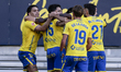 Roger Marti of Cadiz CF celebrates a goal during the La Liga Hypermotion match between Cad...