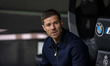 Xabi Alonso, head coach of Real Madrid, sits on the bench during the LaLiga EA Sports foot...