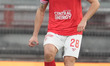 Davide Riccardi of AC Perugia Calcio plays the ball during the match between AC Perugia Ca...