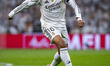 Kylian Mbappe of Real Madrid is in action with the ball during the LaLiga EA Sports footba...
