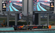 Max Verstappen of the Netherlands drives the Oracle Red Bull Racing RB21 Honda RBPT during...