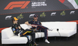 Oscar Piastri and Max Verstappen participate in the Formula 1 Etihad Airways Abu Dhabi Gra...