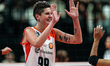 Ebrar Karakurt of Eczacibasi Dynavit celebrates a point with her teammates during the Turk...