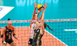 Ebrar Karakurt of Eczacibasi Dynavit blocks the ball during the Turkish League (Vodafone S...