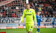 Goalkeeper Bartosz Mrozek plays during the game between KS Cracovia and Lech Poznan in Kra...