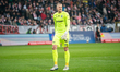Goalkeeper Bartosz Mrozek plays during the game between KS Cracovia and Lech Poznan in Kra...